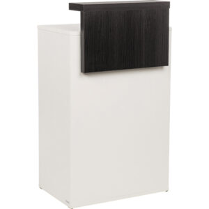 Kleine receptiebalie TINA witte plaat/H1137 boven bruin 1