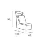 LADY C Wasunit kapper zwart + LEA P-7 STOEL 2