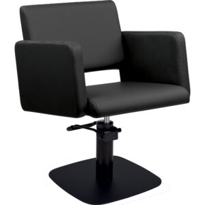 LEA C1 P-7 vierkante kappersstoel zwart 1
