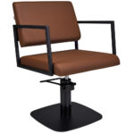 LOFT kappersstoel C1 P-5 vierkant zwart 1