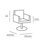 MAREA 01 kappersstoel P-7  zilver 2