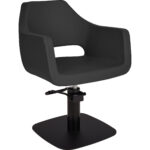 MAREA C1 P-7 vierkante kappersstoel zwart 1