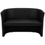 MILANO wachtkamerbank zwart 2
