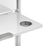 Mobiele kappers kaptafel met spiegel MI-03 wit 6