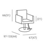 RAY 01 kappersstoel en barberstoel zwart  chrome 2