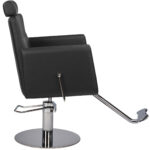 RAY 01 kappersstoel en barberstoel zwart schijf zilver 4