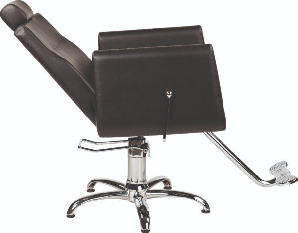 RAY 01 kappersstoel en barberstoel zwart zwarte voeten 3