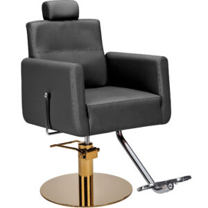 RAY G1 kappersstoel en barberstoel zwart goud DISC 1