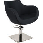 THOMAS 01 P-7 vierkante kappersstoel zilver 1