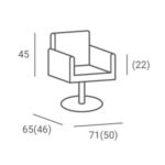 THOMAS kappersstoel 01 P-7 zilveren schijf 2