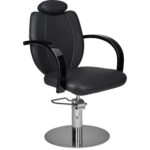 TOLEDO kappersstoel 01 P-7 zwarte VERF HEAD zilveren schijf 1