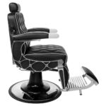 kappersstoel GLADIATOR leer zwart 4