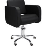 kappersstoel GLOBE 01 P-7 zwart  zilver 1