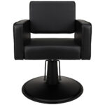 kappersstoel MIAMI SKAJ zwart schijfvoet zwart 2