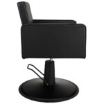 kappersstoel MIAMI SKAJ zwart schijfvoet zwart 3