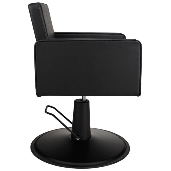 kappersstoel MIAMI SKAJ zwart schijfvoet zwart 3