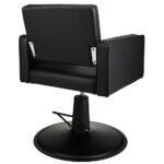 kappersstoel MIAMI SKAJ zwart schijfvoet zwart 4