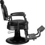 kappersstoel en barberstoel TOMMY zwart leer zwart 6