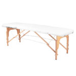 BALANCE houten opvouwbare massagetafel 2 segmenten wit 1