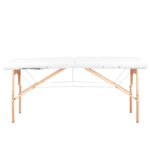 BALANCE houten opvouwbare massagetafel 2 segmenten wit 2