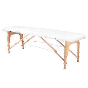 BALANCE houten opvouwbare massagetafel 2 segmenten wit 1