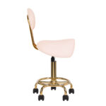 Cosmetische kruk tabouret 6001-G goud – roze tweede categorie 2