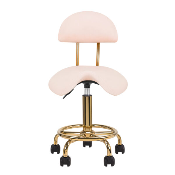 Cosmetische kruk tabouret 6001-G goud – roze tweede categorie 3