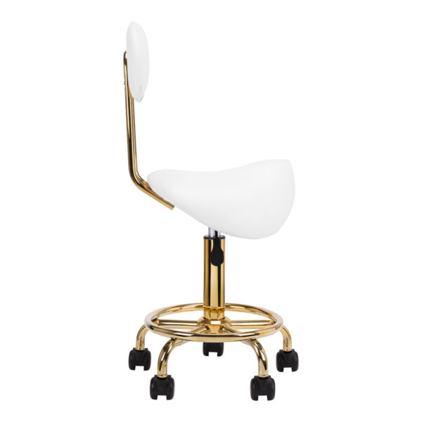Cosmetische kruk tabouret 6001-G goudwit tweede categorie 2