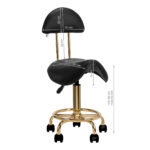 Cosmetische kruk tabouret 6001-G goudzwart 8