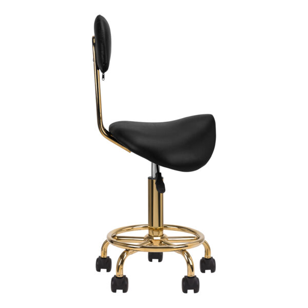 Cosmetische kruk tabouret 6001-G goudzwart 2