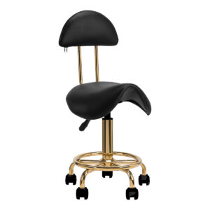 Cosmetische kruk tabouret 6001-G goudzwart 1