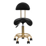 Cosmetische kruk tabouret 6001-G goudzwart 3