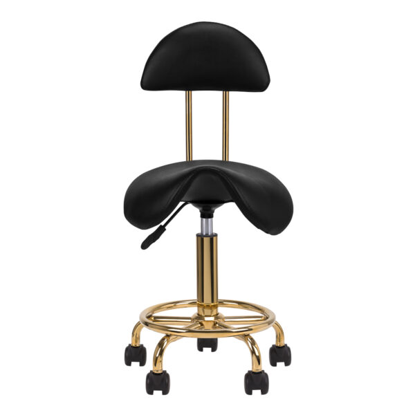 Cosmetische kruk tabouret 6001-G goudzwart 3