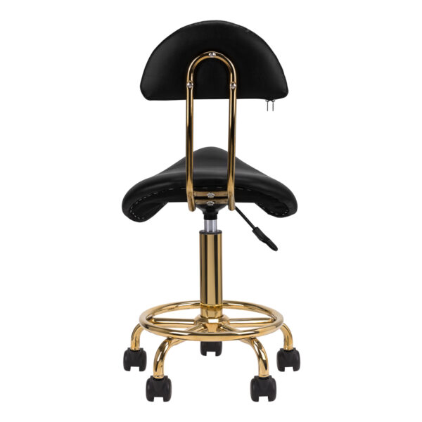 Cosmetische kruk tabouret 6001-G goudzwart 4