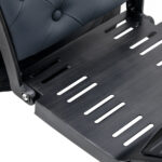 Gabbiano Francesco kappersstoel in grafiet met geborsteld zwart frame 9