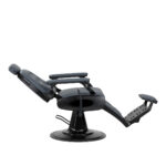 Gabbiano Francesco kappersstoel in grafiet met geborsteld zwart frame 5