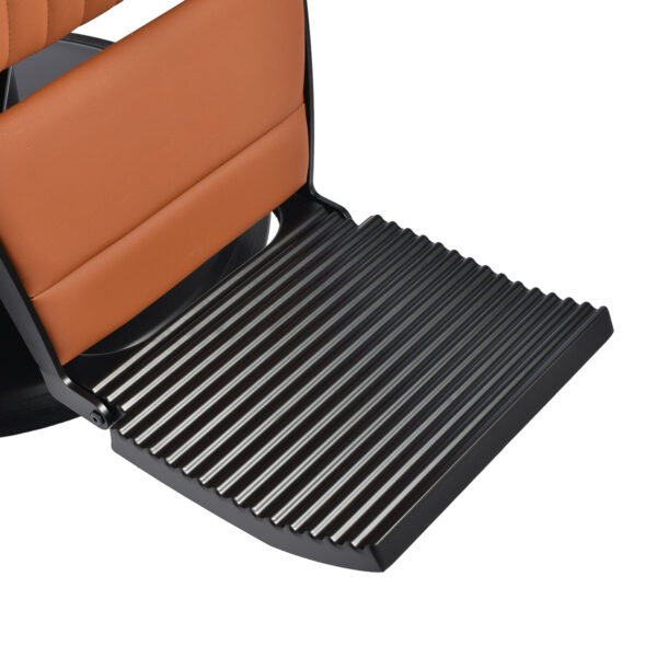 Gabbiano Levi kappersstoel met zwart frame bruin zonder stiksel aan de achterkant 8