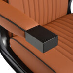 Gabbiano Levi kappersstoel met zwart frame bruin zonder stiksel aan de achterkant 9