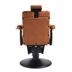 Gabbiano Levi kappersstoel met zwart frame bruin zonder stiksel aan de achterkant 3