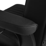 Gabbiano Levi kappersstoel met zwart frame zwart zonder stiksel aan de achterkant 6