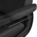 Gabbiano Levi kappersstoel met zwart frame zwart zonder stiksel aan de achterkant 7