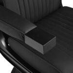 Gabbiano Levi kappersstoel met zwart frame zwart zonder stiksel aan de achterkant 9