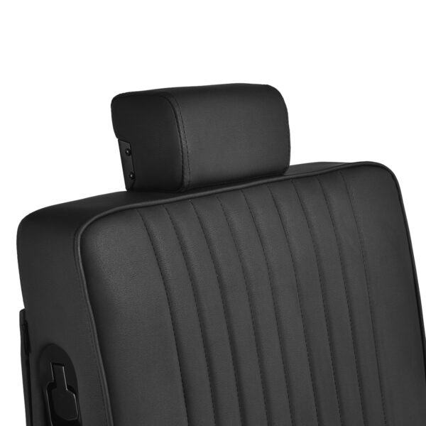 Gabbiano Levi kappersstoel met zwart frame zwart zonder stiksel aan de achterkant 10