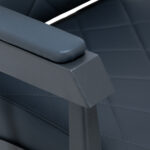 Gabbiano kappersstoel Bruno met grafiet frame Grafiet 6