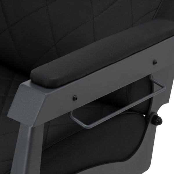 Gabbiano kappersstoel Bruno met grafiet frame Zwart 7