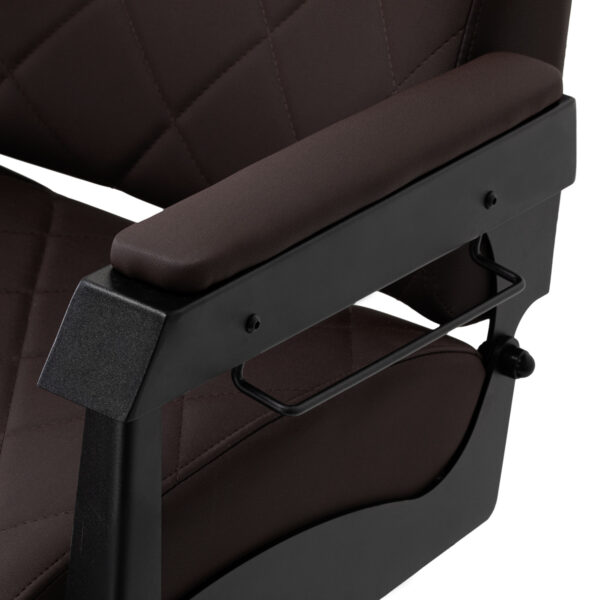 Gabbiano kappersstoel Bruno met zwart frame Bruin 7