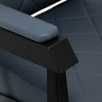 Gabbiano kappersstoel Bruno met zwart frame Grafiet 6