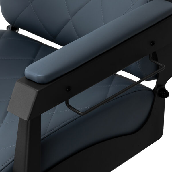 Gabbiano kappersstoel Bruno met zwart frame Grafiet 7