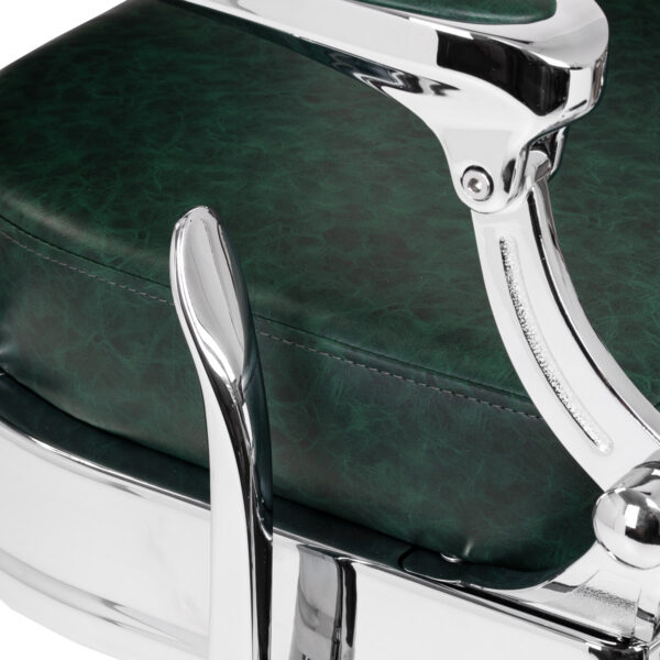 Kappersstoel Gabbiano President groen Chrome 9