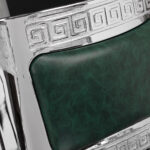Kappersstoel Gabbiano President groen Chrome 10